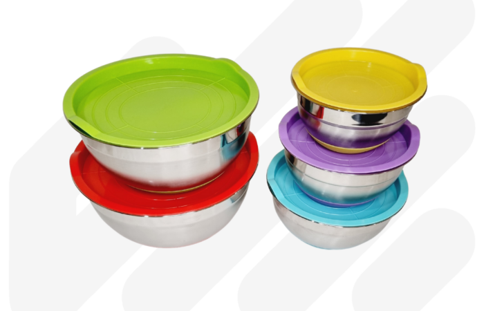Non-Slip Mixing Bowls - 5pc with Lids