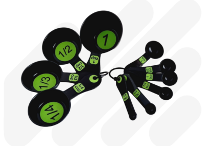 Black/Green High Contrast Measuring Cups & Spoons