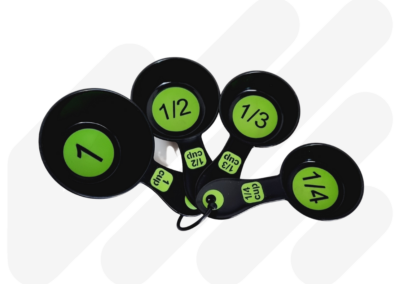 Black/Green High Contrast Measuring Cups & Spoons