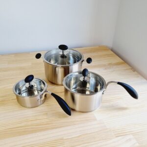 Ergo Cookware 6pc Saucepan & Stock Pot Set